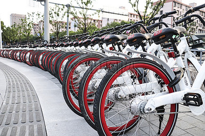 共享单车 城市风景线，镜头下的流动色彩与生活方式